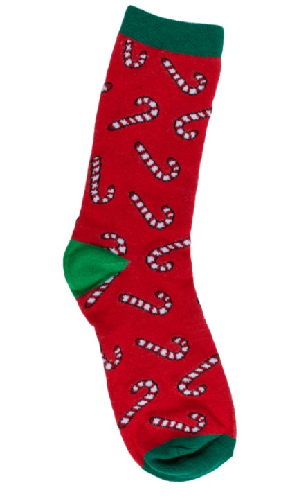 Sosete unisex, haioase, model Craciun, unica, Rosu, One Size