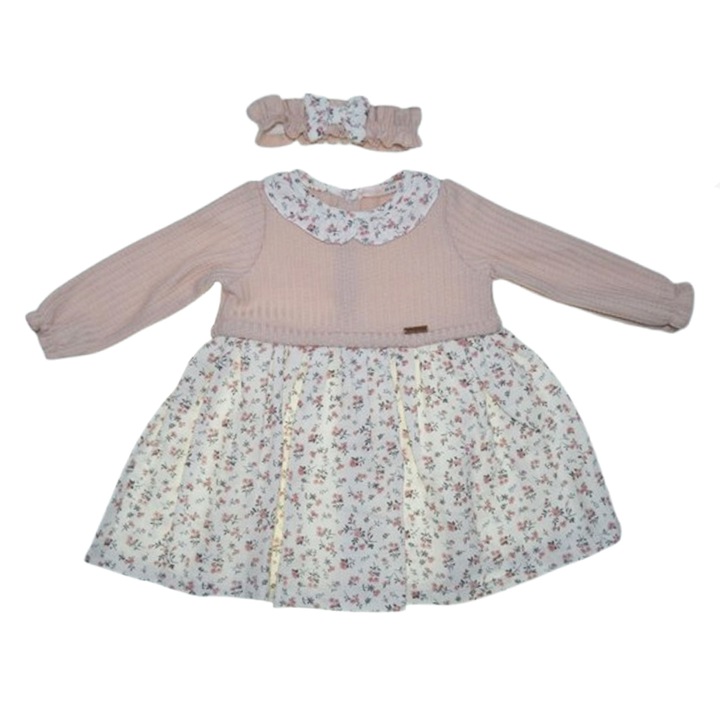 Set 2 piese rochita si bentita pentru fete Mini Junior RCH-4703, Roz 114483