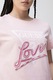 Guess, Tricou regular fit cu imprimeu logo, Fucsia, Roz deschis, L