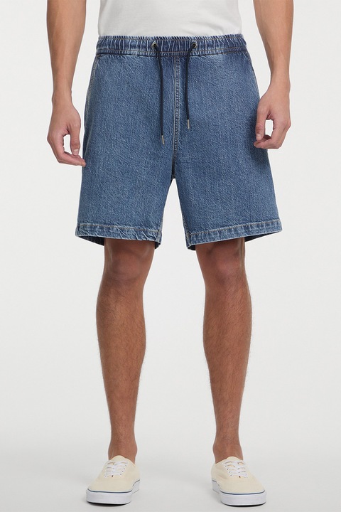 GUESS JEANS, Blugi relaxed fit cu talie ajustabila, Albastru