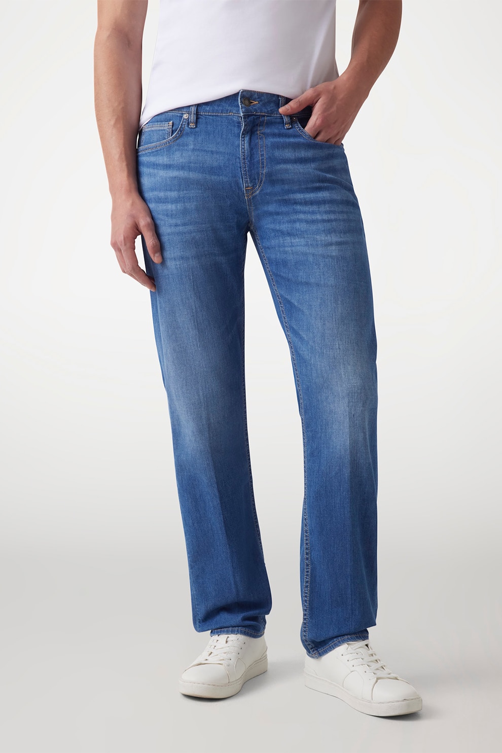 Guess, Blugi slim fit Angels, Albastru, W33-L32