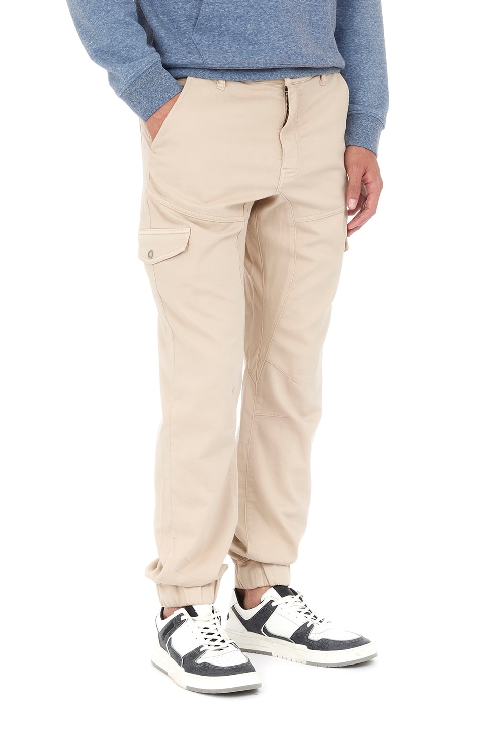 GUESS, Pantaloni cargo din amestec de bumbac, Maro nisip, W36-L30