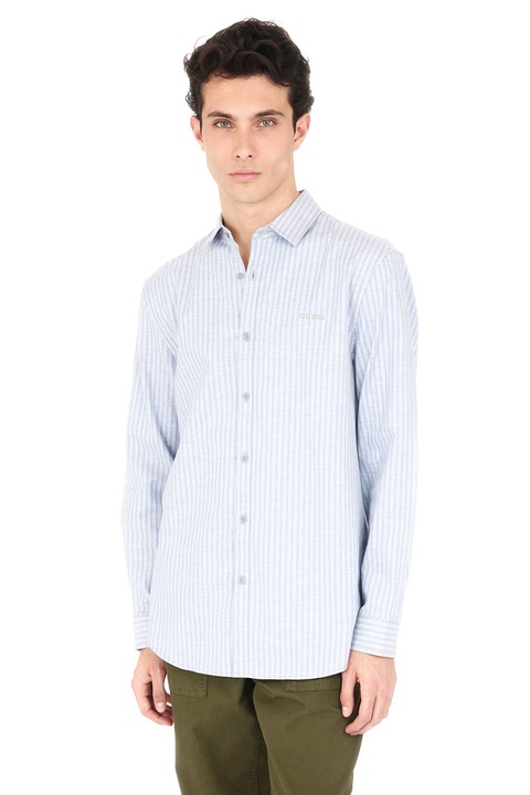 Guess, Camasa in dungi cu maneci lungi, Albastru deschis