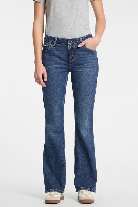 GUESS JEANS, Леко разкроени дънки със средновисока талия, Тъмносин