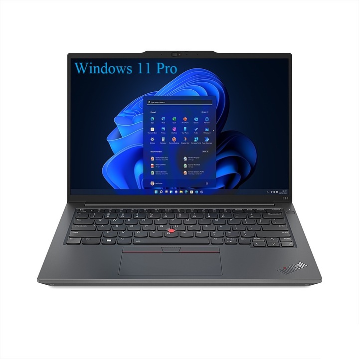 Лаптоп Lenovo ThinkPad E14 Gen 4 (AMD), 14" FHD IPS 300nits, AMD Ryzen 5 5625U 6-core, 24 GB DDR4, 1TB SSD m2 PCIe, AMD Radeon Graphics, Windows 11 Pro, Aluminium Case, Black