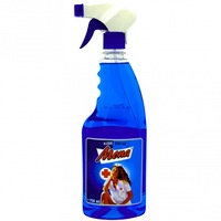 Alcool sanitar Mona 750 ml cu pulverizator, culoare albastru, 70%