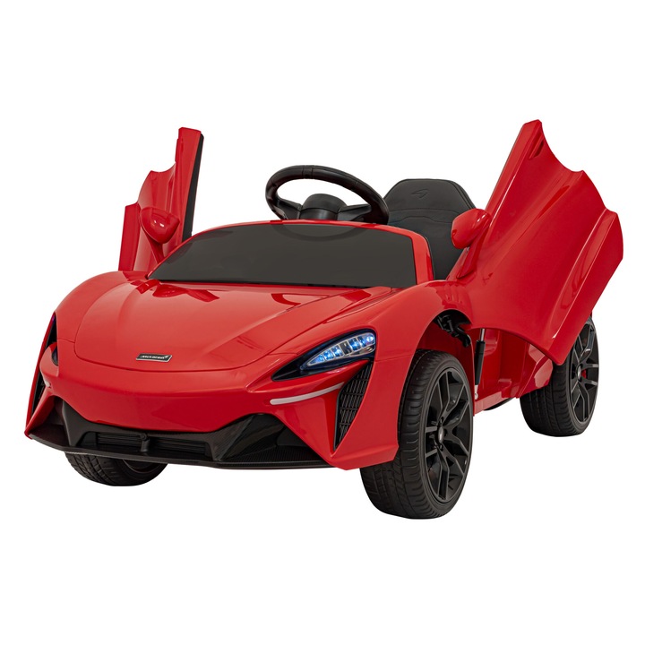 Masina electrica pentru copii McLaren Artura 4x4 Rosu, 12, cu telecomanda, MP3 LED