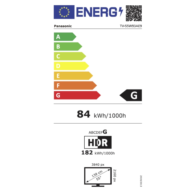 Televizor LED Panasonic TV-55W93AE9, 139 cm, 4K UHD, HDR, Smart TV