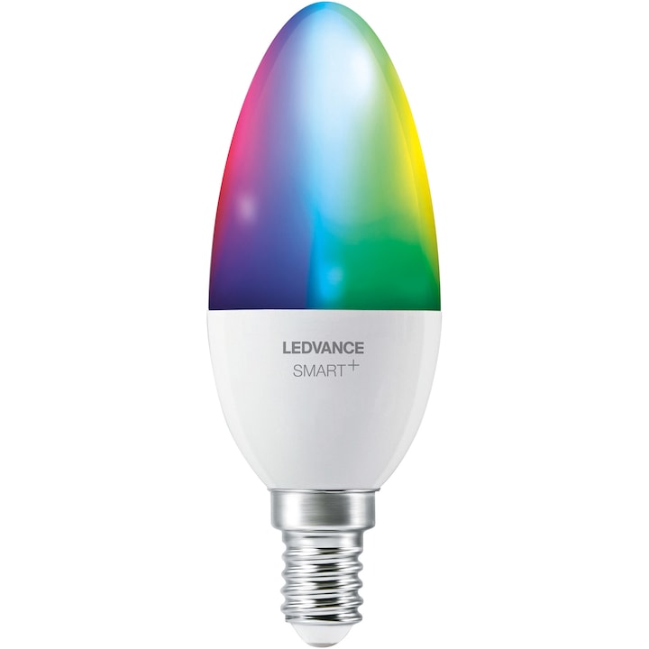 LEDVANCE SMART+ MATTER intelligens RGBW LED izzó, B40, E14, 4,9W (40W ...