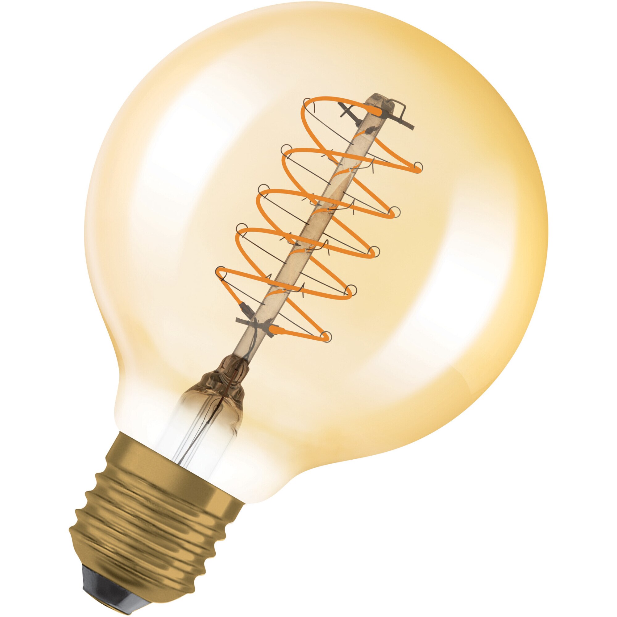 Bec Led Edison Bec LED decorativ OSRAM Vintage 1906 GOLD Edison, G80, E27, 7W (48W ...