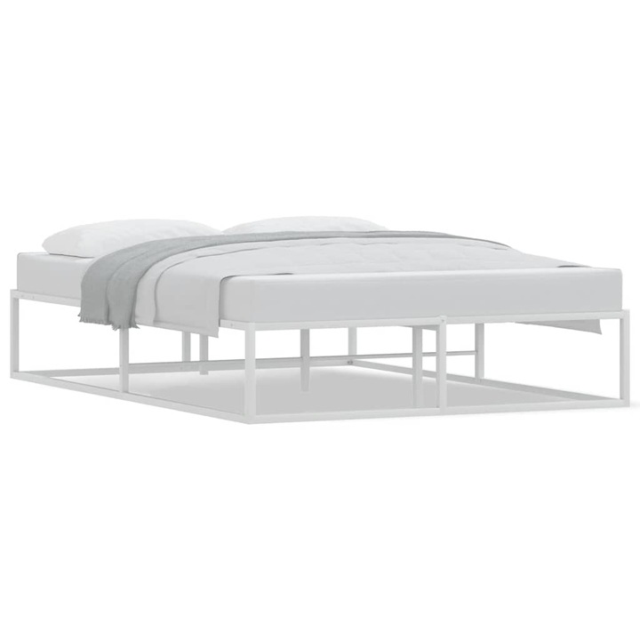 VidaXL ágykeret matrac nélkül fehér 140x200 cm fém 16.85 kg