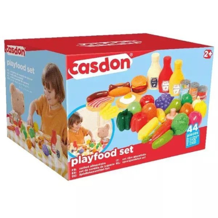 Set de joaca mancare, Casdon, 44 buc, Multicolor