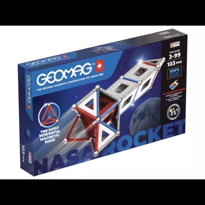 Jucarie de constructie magnetica, Geomag Gems, Nasa, 103 piese, 3+