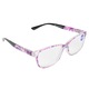 Ochelari de citit unisex, Mmgoqqt, cu protectie impotriva luminii albastre, rama florala mov, +100