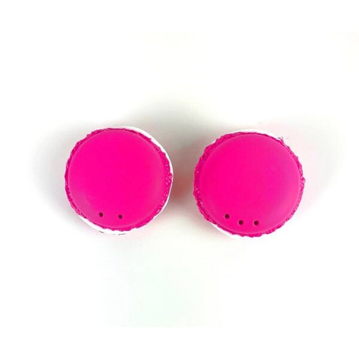 Set 2 Recipiente Sare si Piper Sub Forma de Macarons Roz