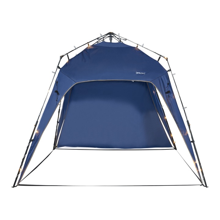 [pro.tec] LED-es kerti pavilon ACPZ-7210 Barendrecht 250x250x190cm poliészter űvegszál kék