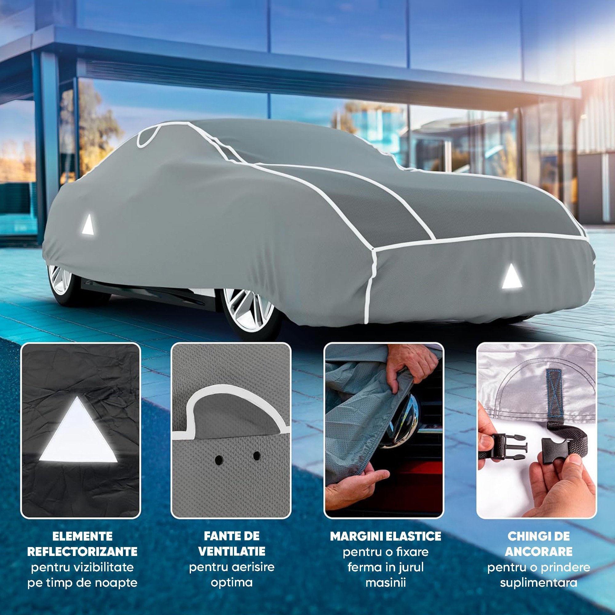 Prelata auto antigrindina, Premium Hybrid UV Protect, 5250 x 1750