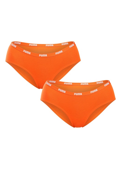 Set lenjerie intima dama 603032001 023, Puma, Bumbac/Modal, 2 perechi, Portocaliu