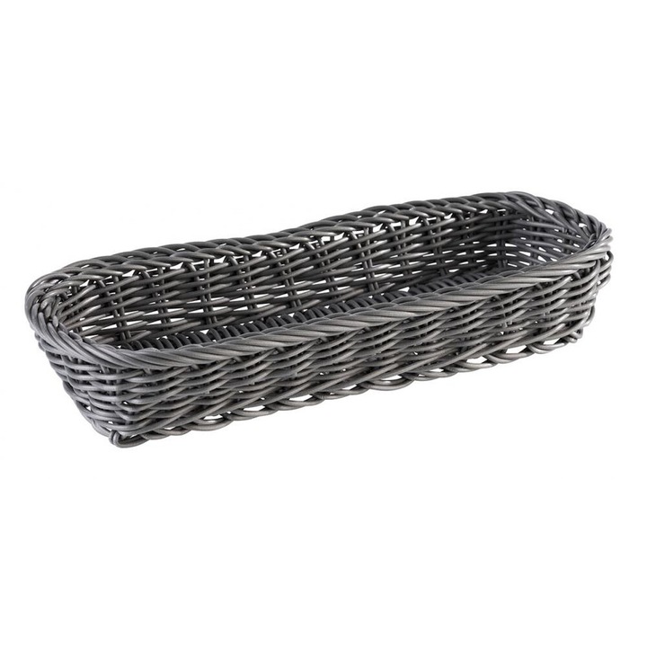 Cos pentru servire, polipropilena, gri, 270x100x45 mm