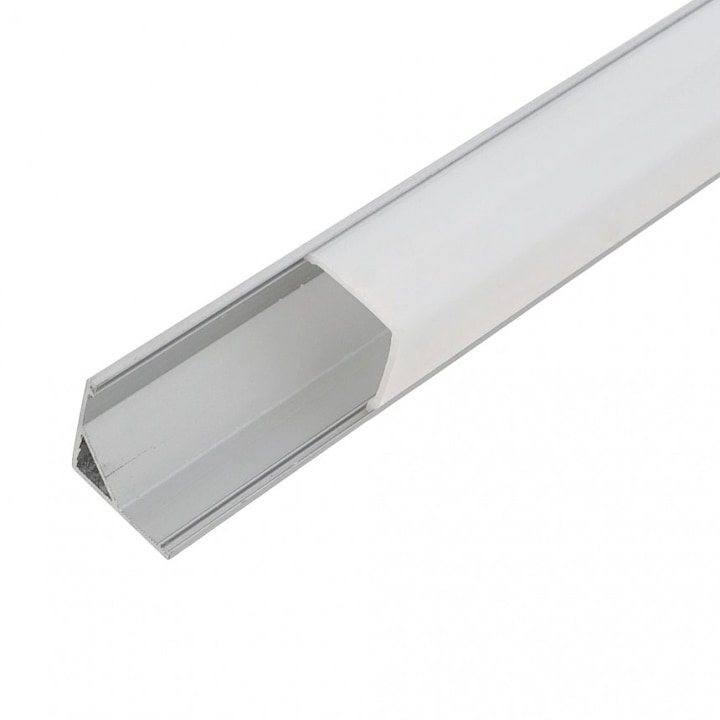 Profil din aluminiu pentru banda LED Lightex, 8/10 mm, unghiular, 15,8 ...