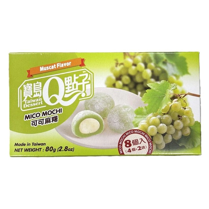 Mini Mochi cu Struguri Verzi 80g - Q