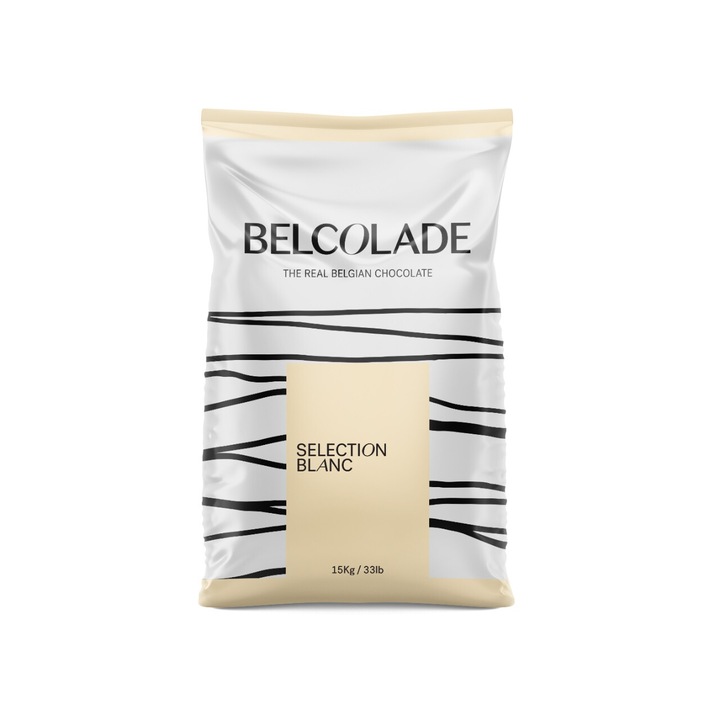 Ciocolata alba Selection Blanc 30%, 5 kg, BELCOLADE