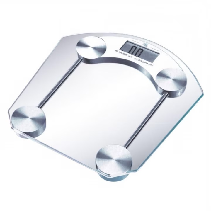Cantar corporal digital, 180 kg, Sticla Transparenta