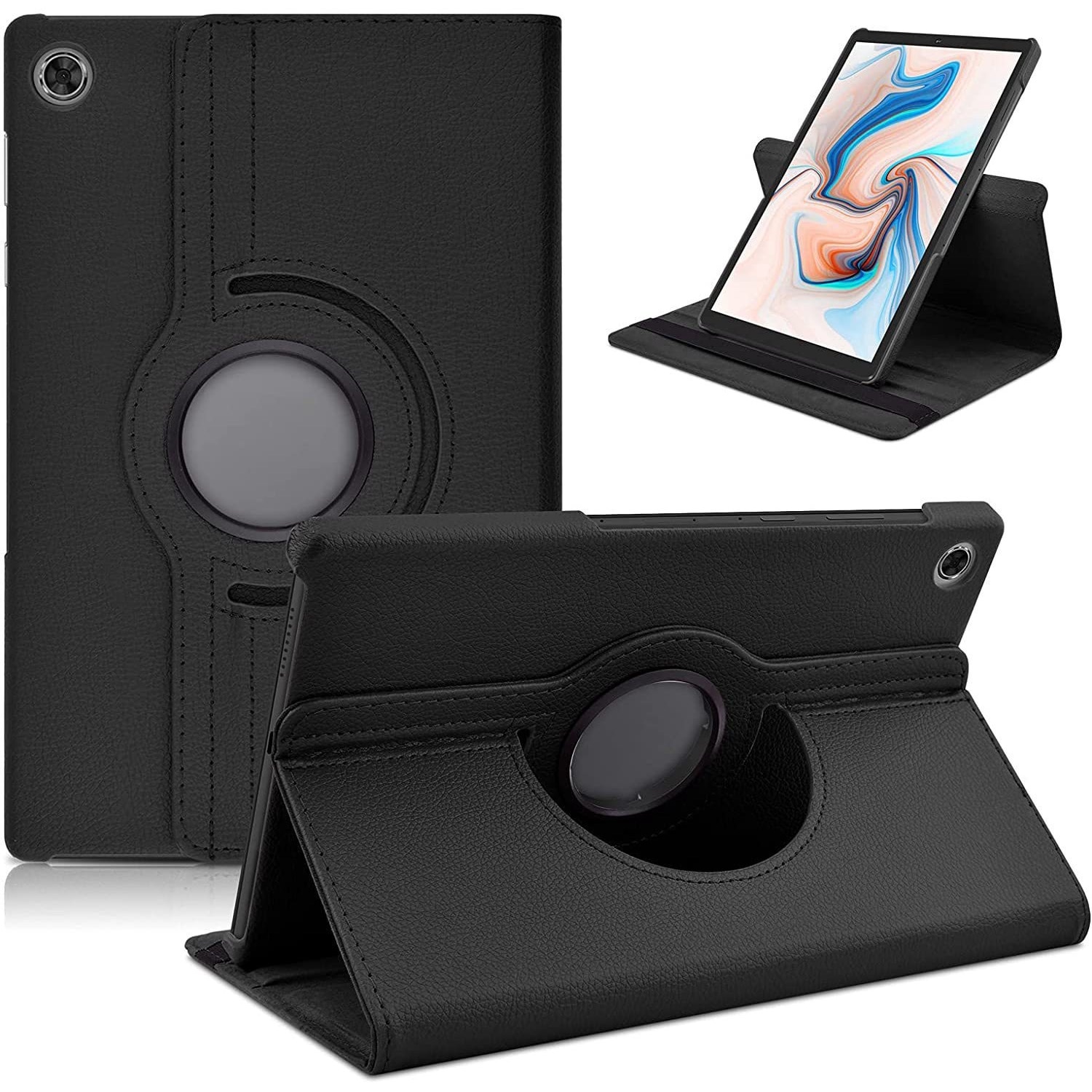 Husa tableta, Compatibil cu Samsung Galaxy Tab A9 8.7", Rotativ 360°, Negru