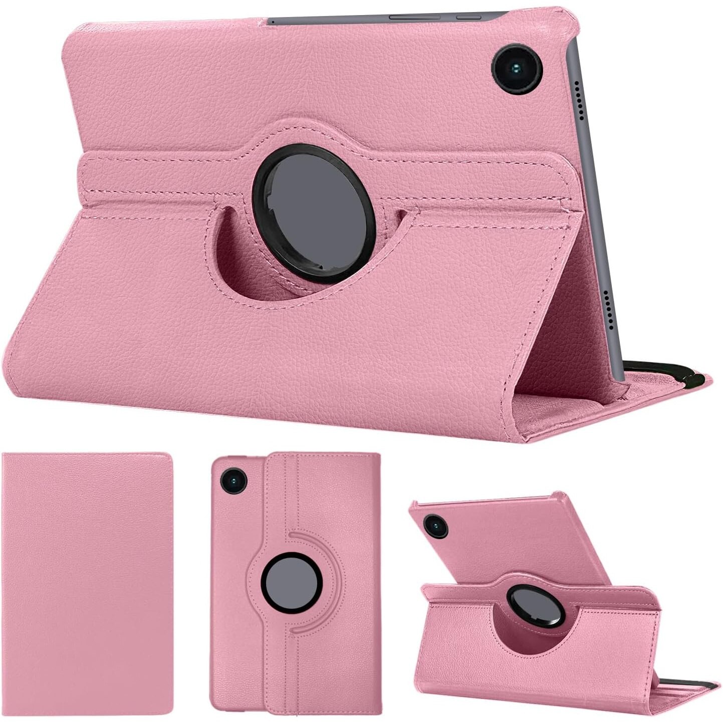 Husa tableta, Compatibil cu Samsung Galaxy Tab A9 8.7", Rotativ 360°, Roz