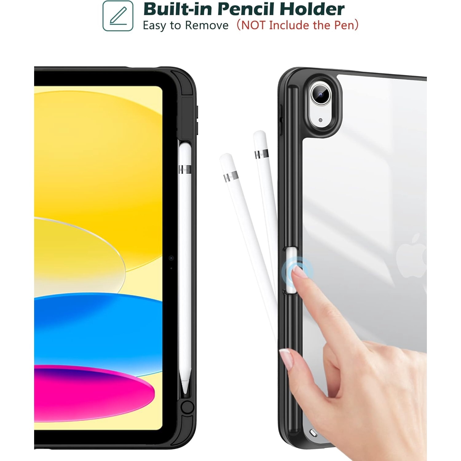 Husa tableta, Compatibil cu iPad 10.9 inch 2022, Negru