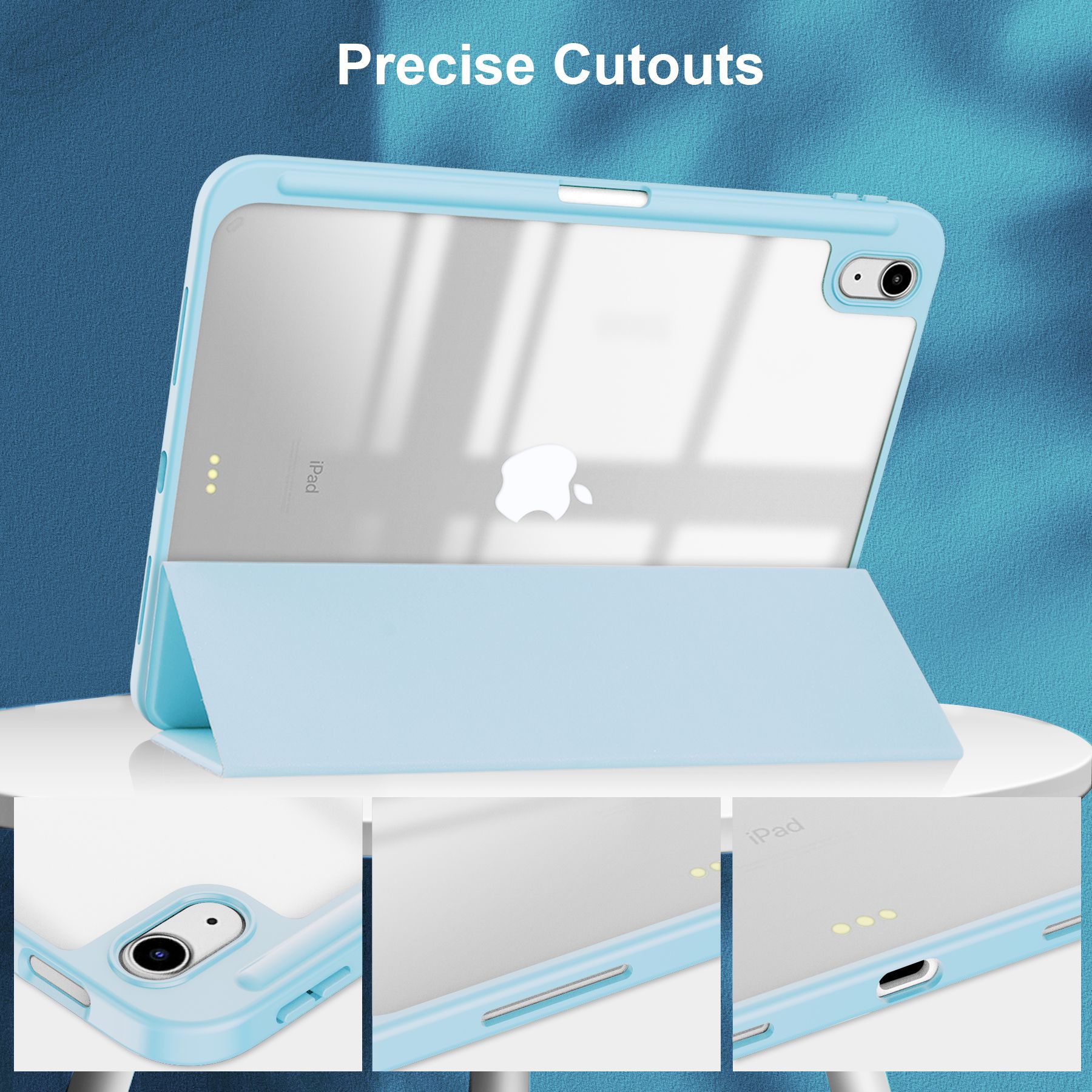 Husa tableta, Compatibil cu iPad 10.9 inch 2022, Albastru