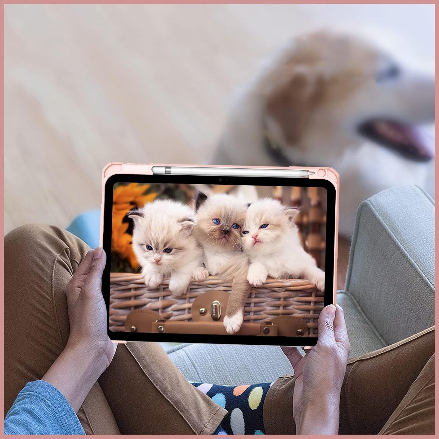 Husa tableta, Compatibil cu iPad 10.9 inch 2022, Roz