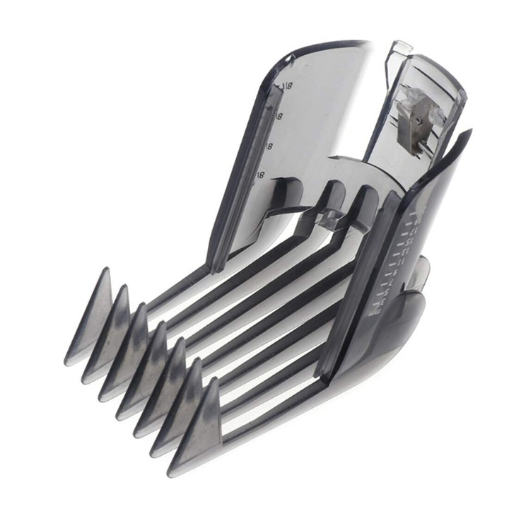 Pieptene Ajustabil Pentru Aparatele De Tuns, PsAyl®, Compatibil Cu Philips QC5105 QC5115 QC5120 QC5125 QC5130 QC5135, 3-21 mm, Gri