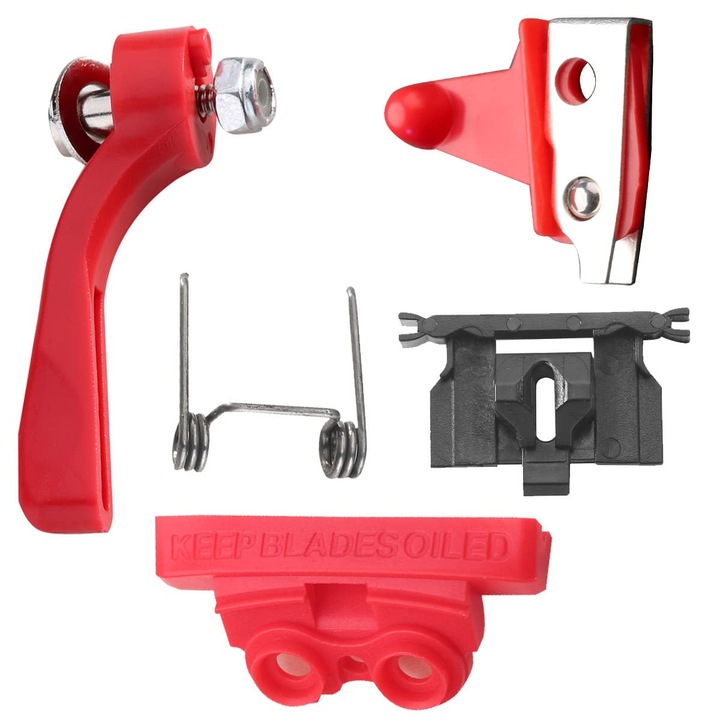 5 tartozék készlet Wahl trimmerhez, PsAyl®, PIROS rögzítések, oszcilláló fej, feszítőrugó, PIROS állítókar, PIROS tápkapcsoló