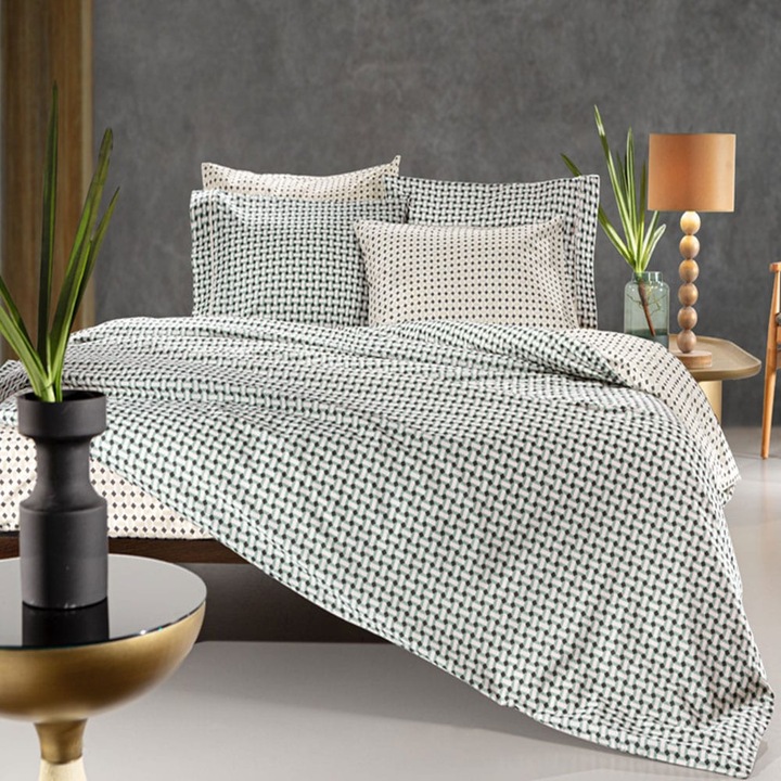 Lenjerie de pat Guy Laroche, Set 4 piese, 100% bumbac, 180x265cm, 240x265cm, 270x265cm, multicolor