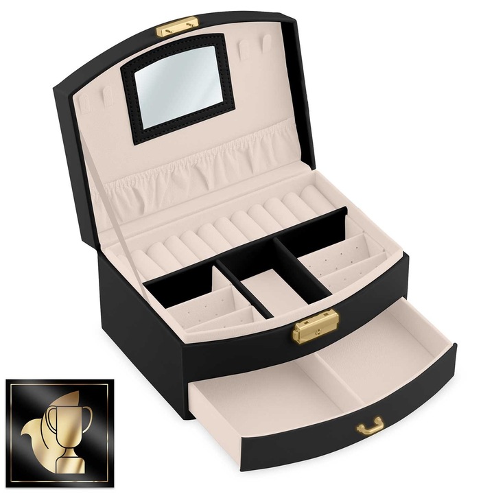 Massido MS-708 ékszerdoboz - fekete