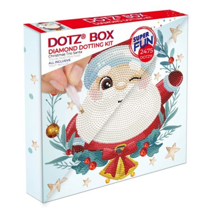 Kit de realizare a imaginilor Diamond Dotz: Dotz Box - Mos Craciun