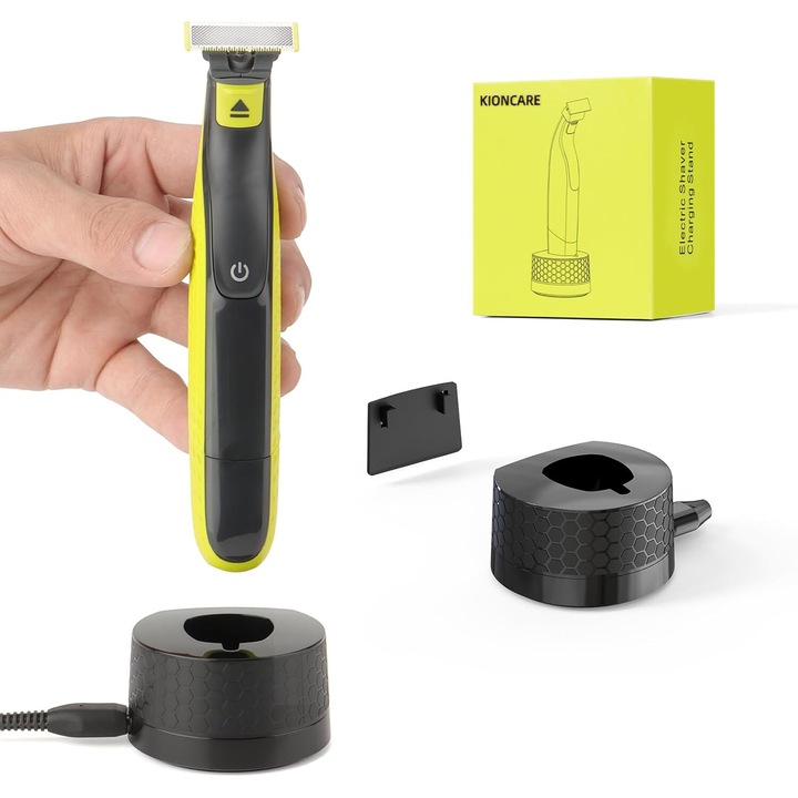 Újratölthető borotvatartó, PsAyl®, Philips OneBlade kompatibilis, QP2520, QP2530, QP2620, QP2630, fekete