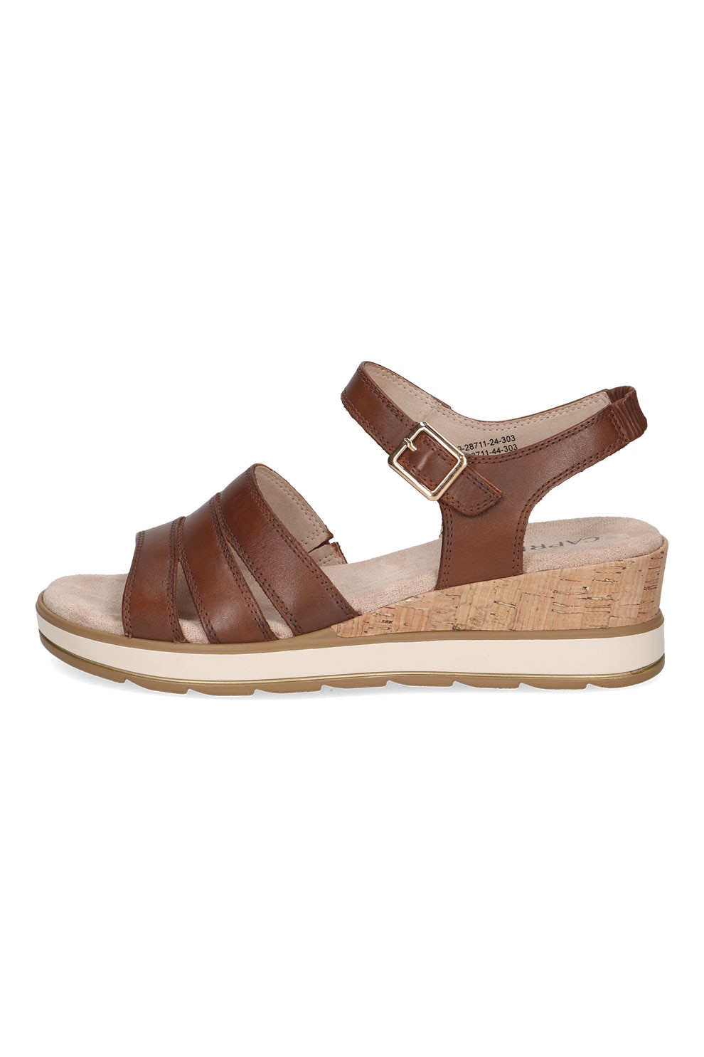 Caprice, Sandale wedge, Maro scortisoara, 38
