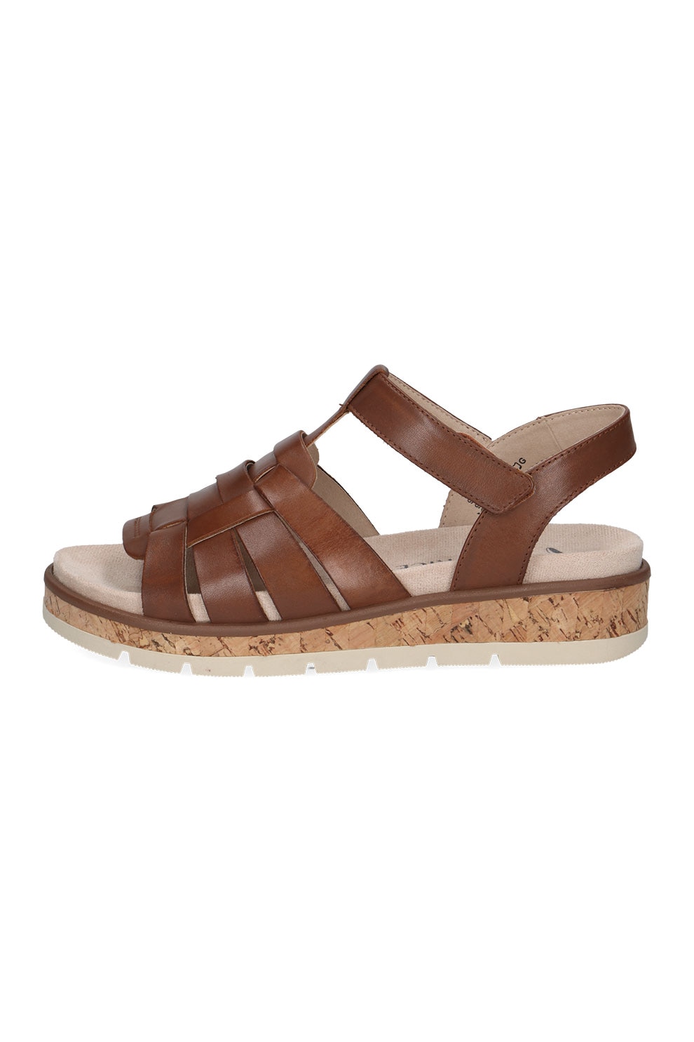 Caprice, Sandale de piele, Maro scortisoara, 37