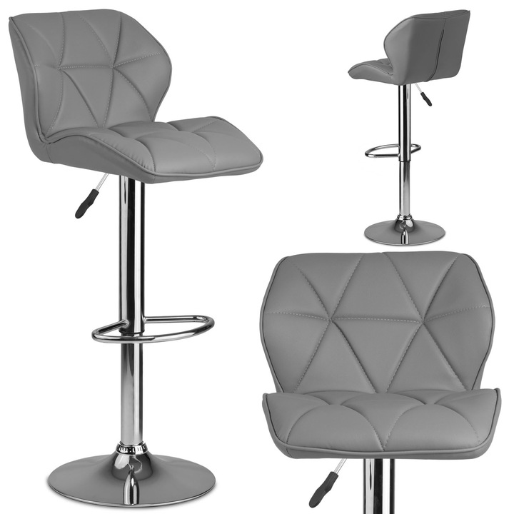 Castel szürke bárszék háttámlával