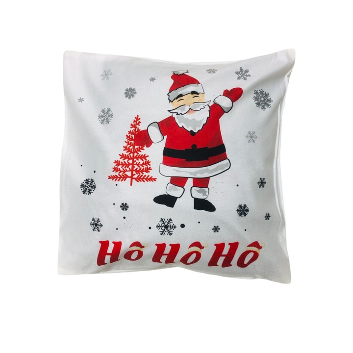 Karácsonyi díszpárnahuzat, 45 x 45 cm, Mikulás modell