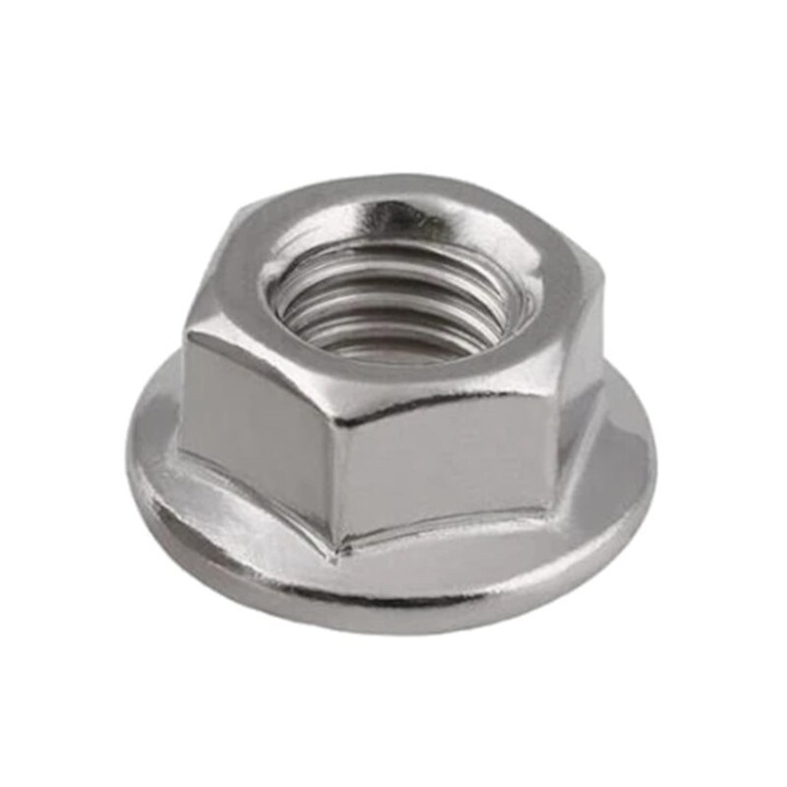 Set Piulite cu flansa cu protectie, M4, Otel zincat, DIN 6923, 100 bucati