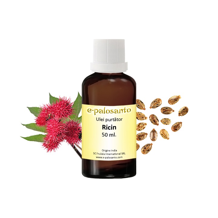 Ulei purtator Ricin 50ml, organic 100%, e-palosanto