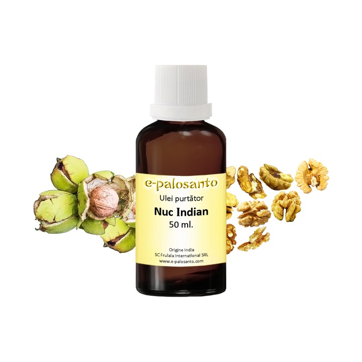 Ulei purtator Nuc Indian 50ml, organic 100%, e-palosanto