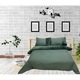 Lenjerie de pat cu insertie de catifea, 200x220 cm, verde inchis