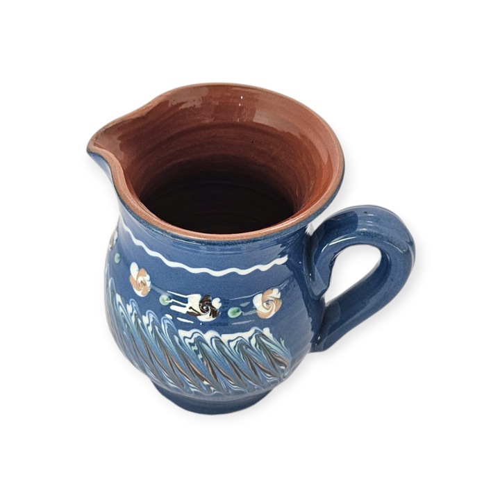 Carafa Traditionala, 0.5 L, model D1, Albastra, cu toarta