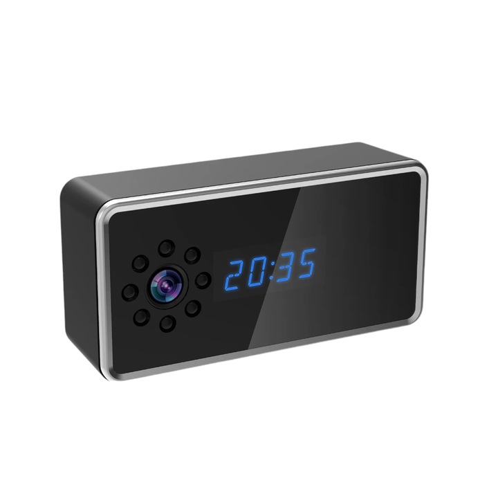 Ceas spion cu camera de supraveghere 4K Full HD 1080, WiFi, infrarosu, unghi larg de 155 de grade, card pana la 256 GB, inregistrare vocala, activare la miscare