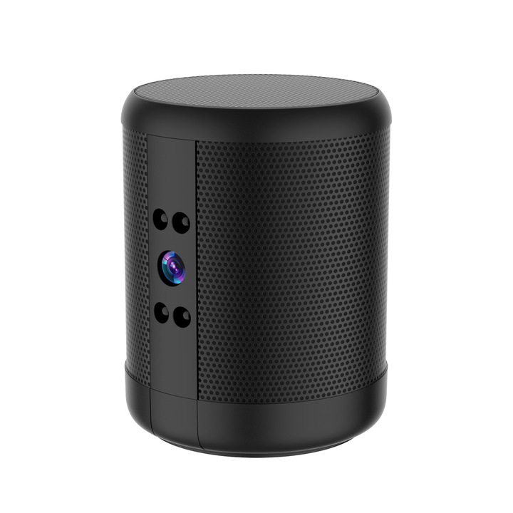 Boxa stereo ELMHURST cu camera spion 4K HD, WiFi, interfon bidirectional, vedere nocturna, detectie miscare, inregistrare autofocus, control APP IWF Cam, baterie