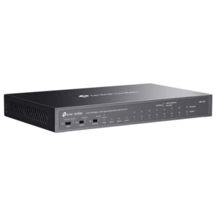 Суич TP-Link Omada DS111P, 8 порта, PoE+